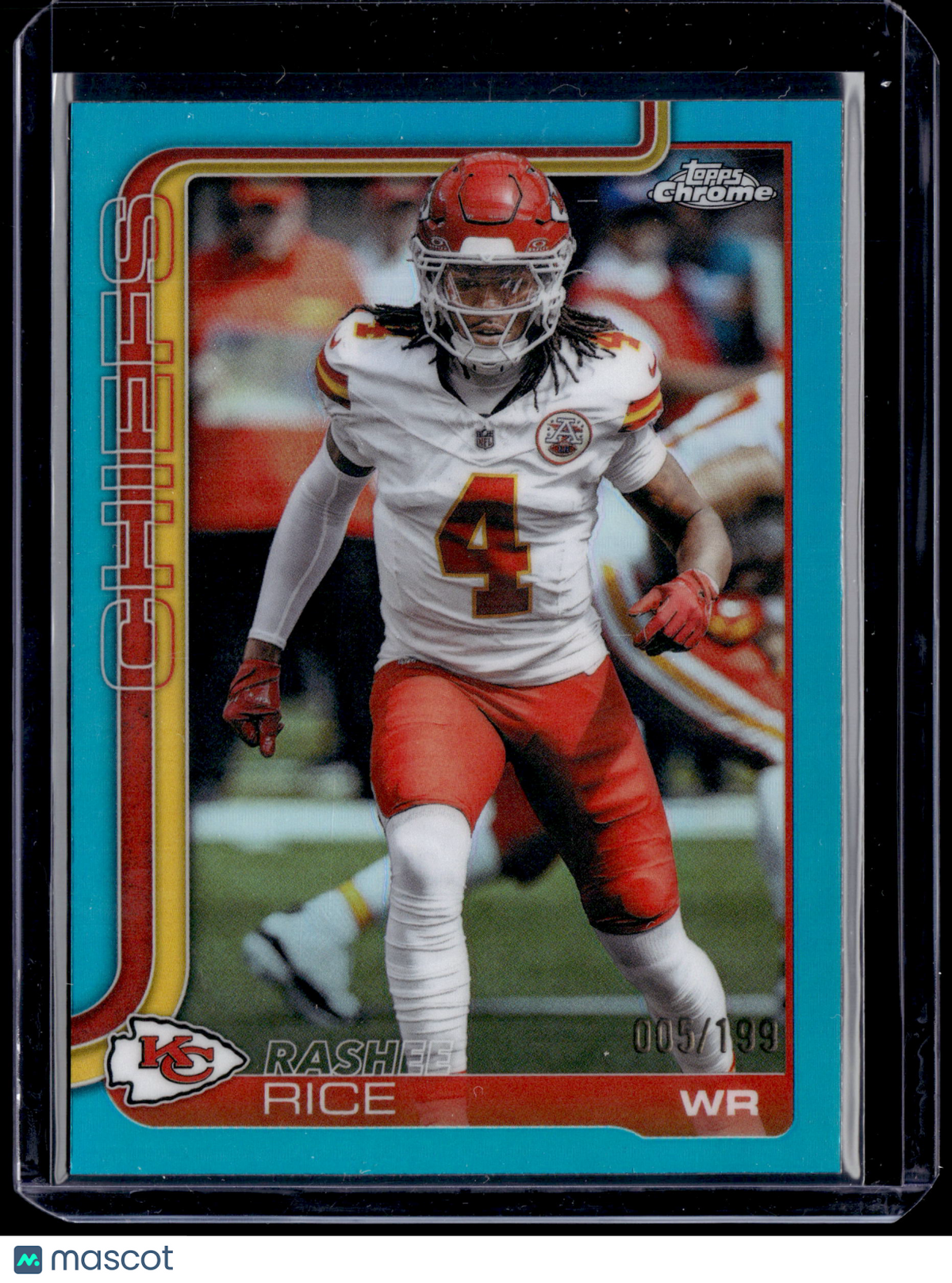 HL-P01 2025 Topps Chrome Rashee Rice #147 Aqua Refractor /199