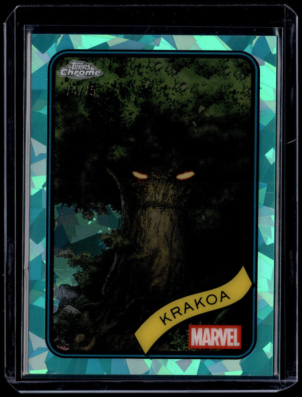 2025 Topps Chrome Marvel Sapphire Krakoa Aqua Refractor /75 #180