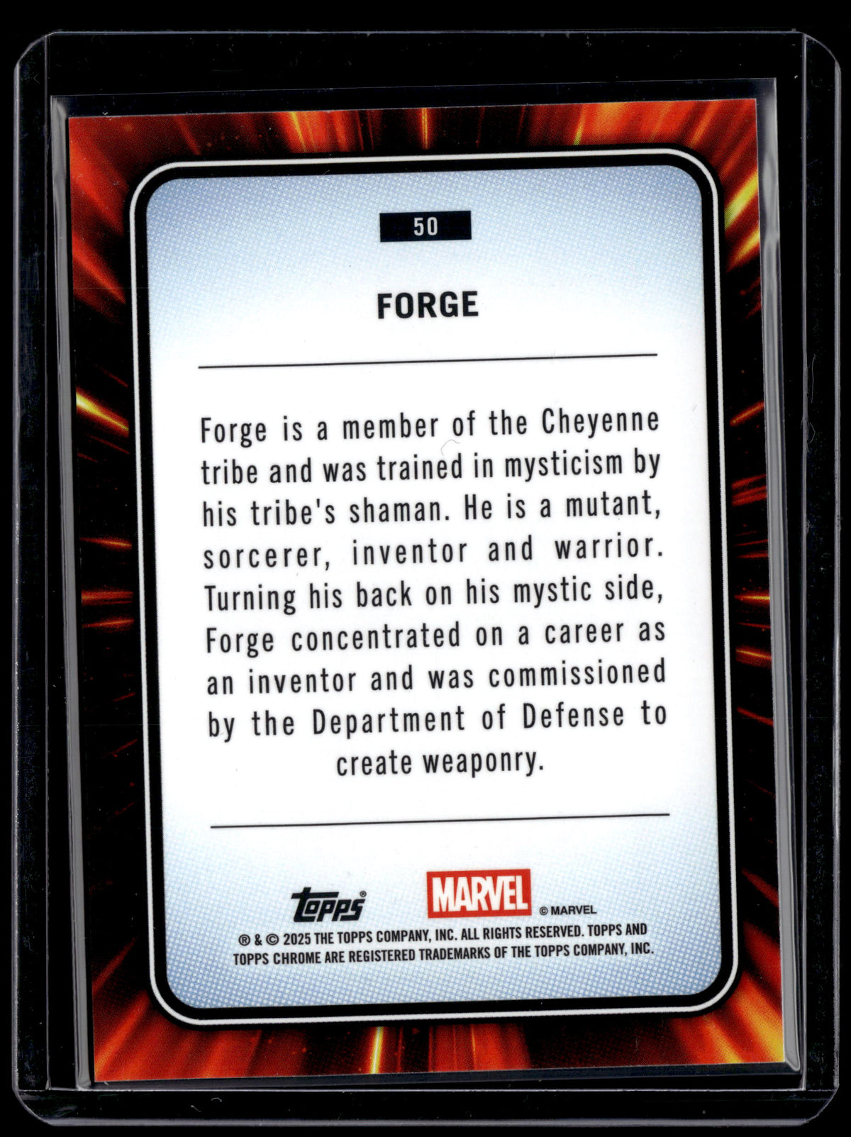 HL-INV 2025 Topps Chrome Marvel Forge Aqua 54/75 #50