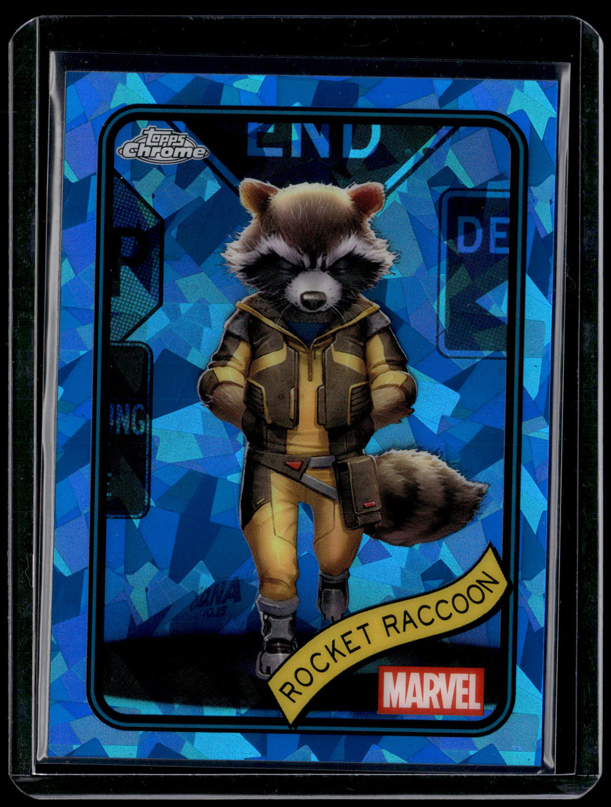 HL-INV 2025 Topps Chrome Marvel Rocket Raccoon Blue Sapphire #120