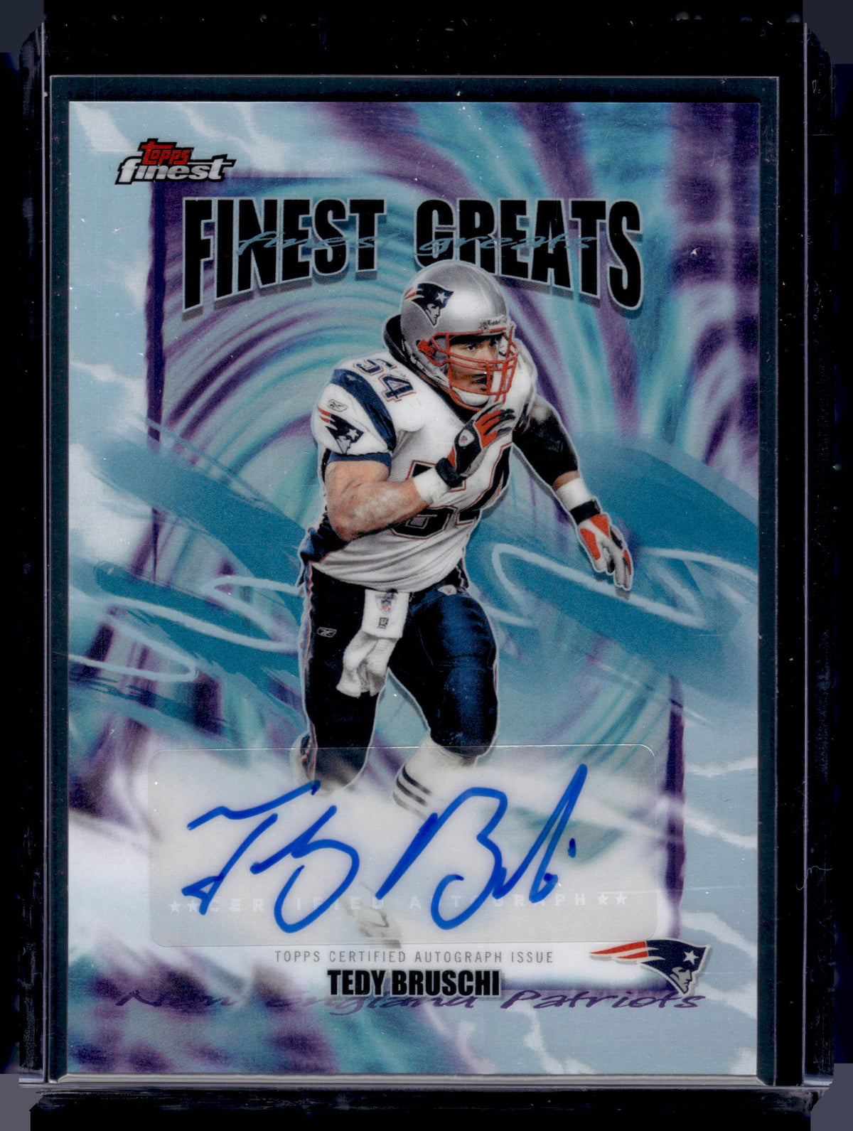 HL-INV 2025 Topps Finest Finest Greats Tedy Bruschi #FGA-TBR Refractor Auto
