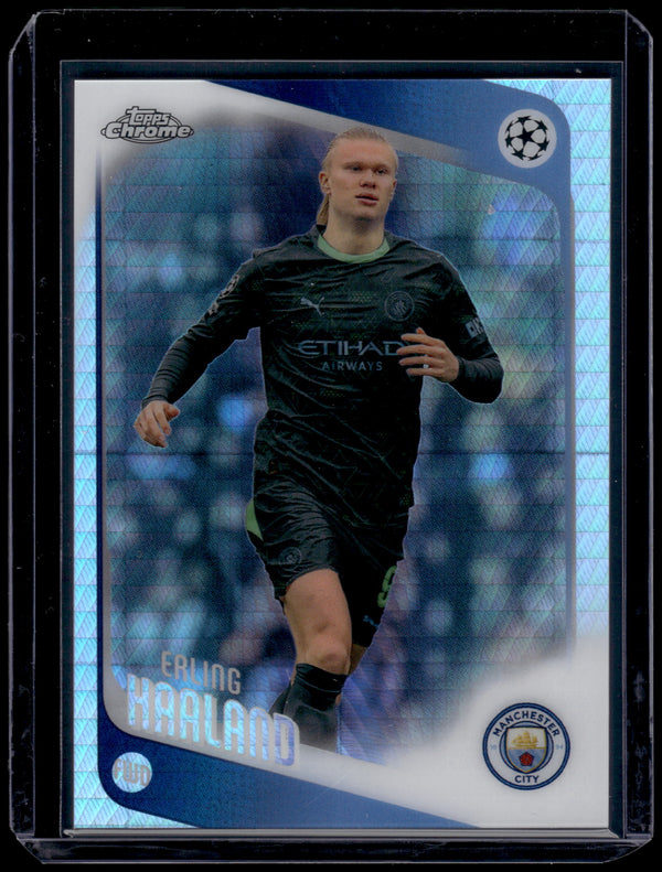 2026 Topps Chrome UEFA Erling Haaland Prism Refractor #181