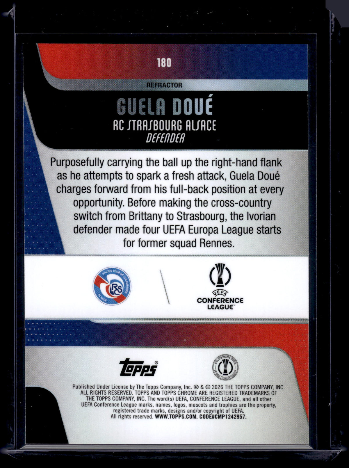 HL-INV 2026 Topps Chrome UEFA Club Competitions Guela Doué #180 Refractor