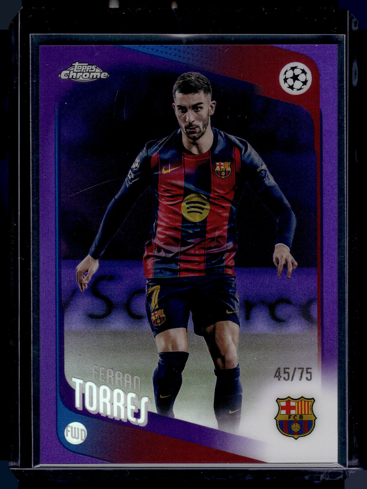 HL-INV 2026 Topps Chrome UEFA Ferran Torres Purple Refractor /75 #138