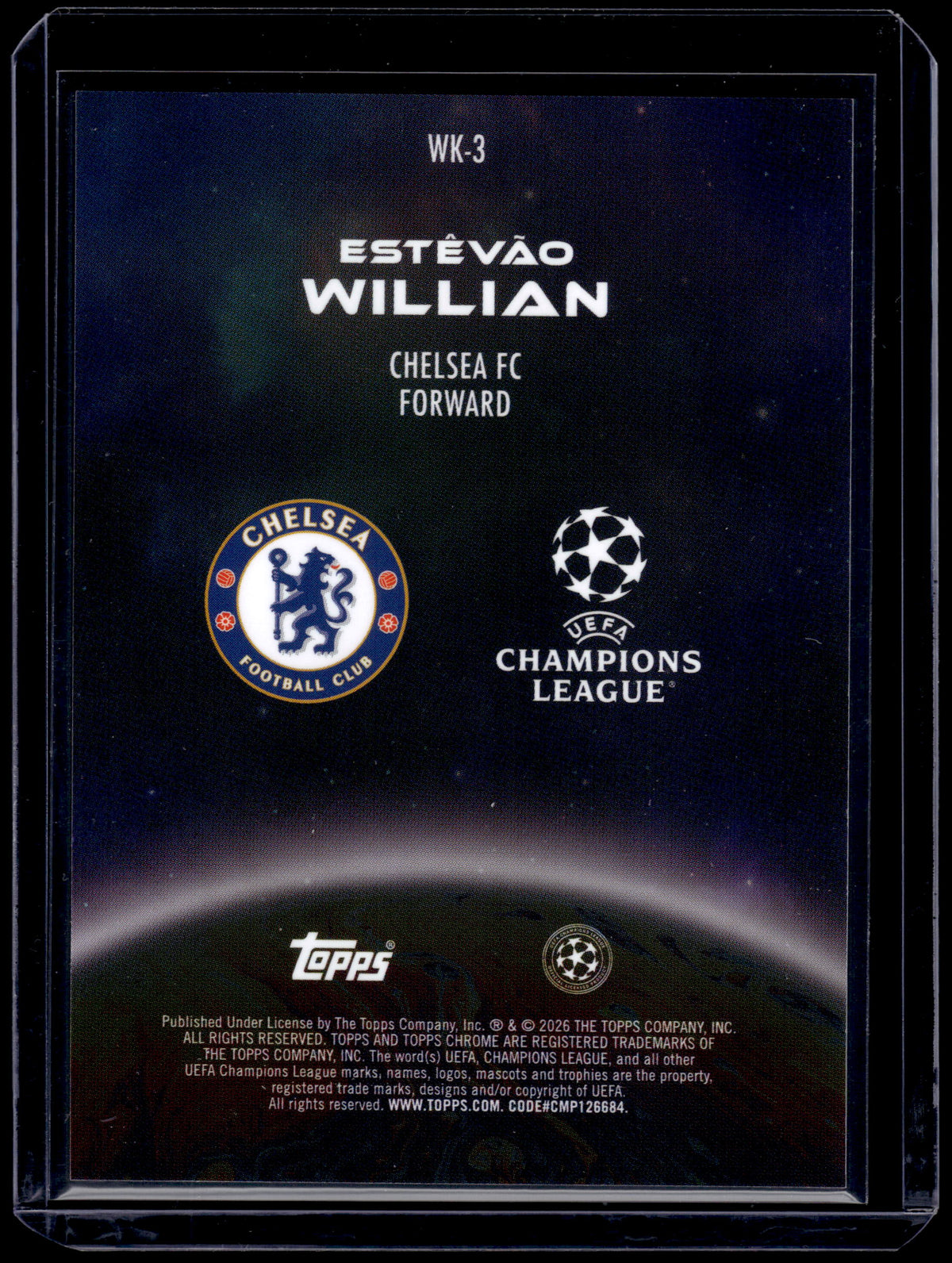 HL-INV 2026 Topps Chrome Wonderkids Estêvão Willian #WK-3 Refractor RC