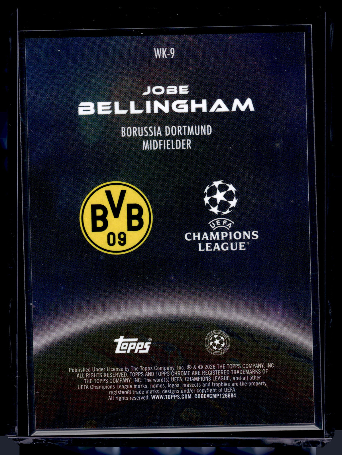 HL-INV 2026 Topps Chrome Wonderkids Jobe Bellingham #WK-9 Refractor RC