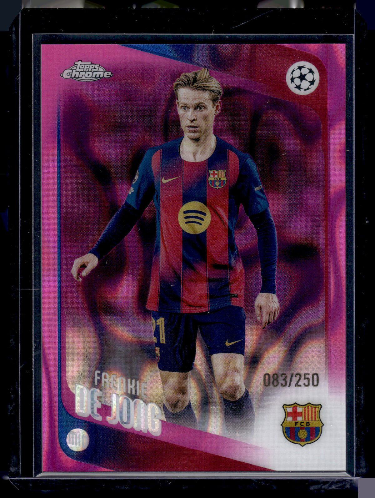 HL-INV 2026 Topps Chrome UEFA Frenkie de Jong #135 Pink Lava Refractor /250