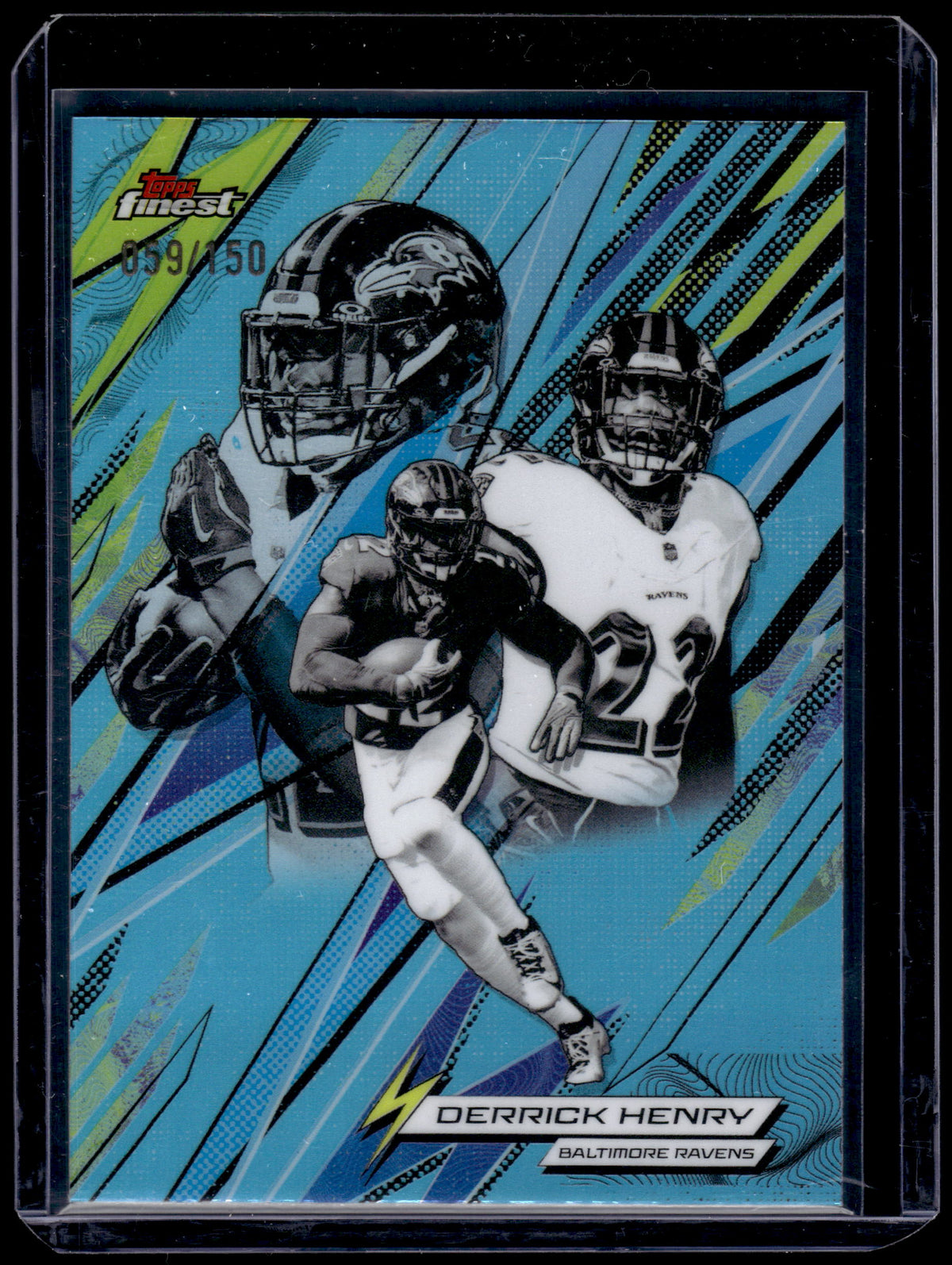 HL-INV 2025 Topps Finest Power Kings Derrick Henry #PK-1 Blue Refractor /150