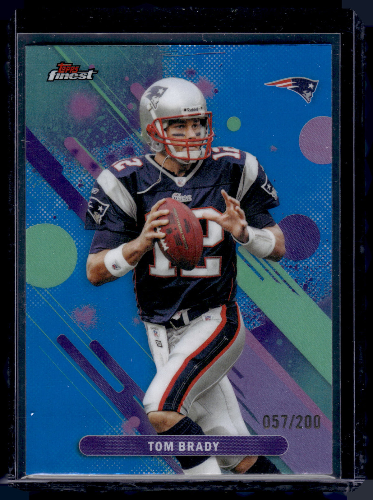 HL-INV 2025 Topps Finest Tom Brady #100 Blue Refractor /200