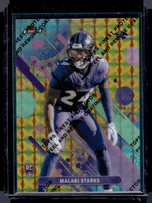 2025 Topps Finest Malaki Starks #45 Gold Geometric /50 Common RC