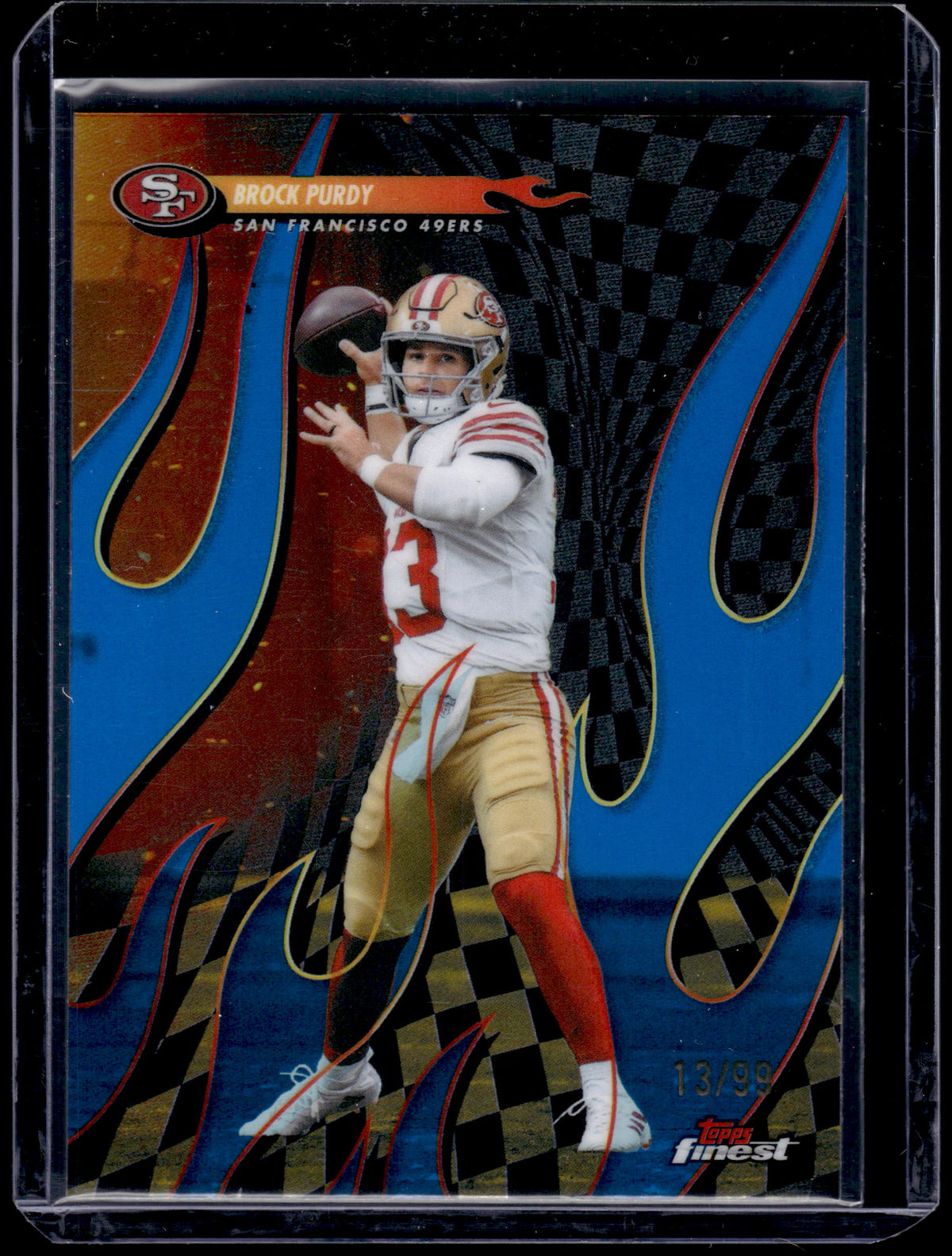 HL-INV 2025 Topps Finest Torchers Brock Purdy #T-28 Blue Refractor /99