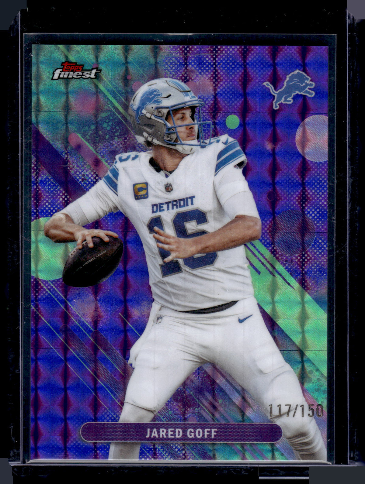 HL-INV 2025 Topps Finest Jared Goff #54 Purple Geometric Refractor /150 Common