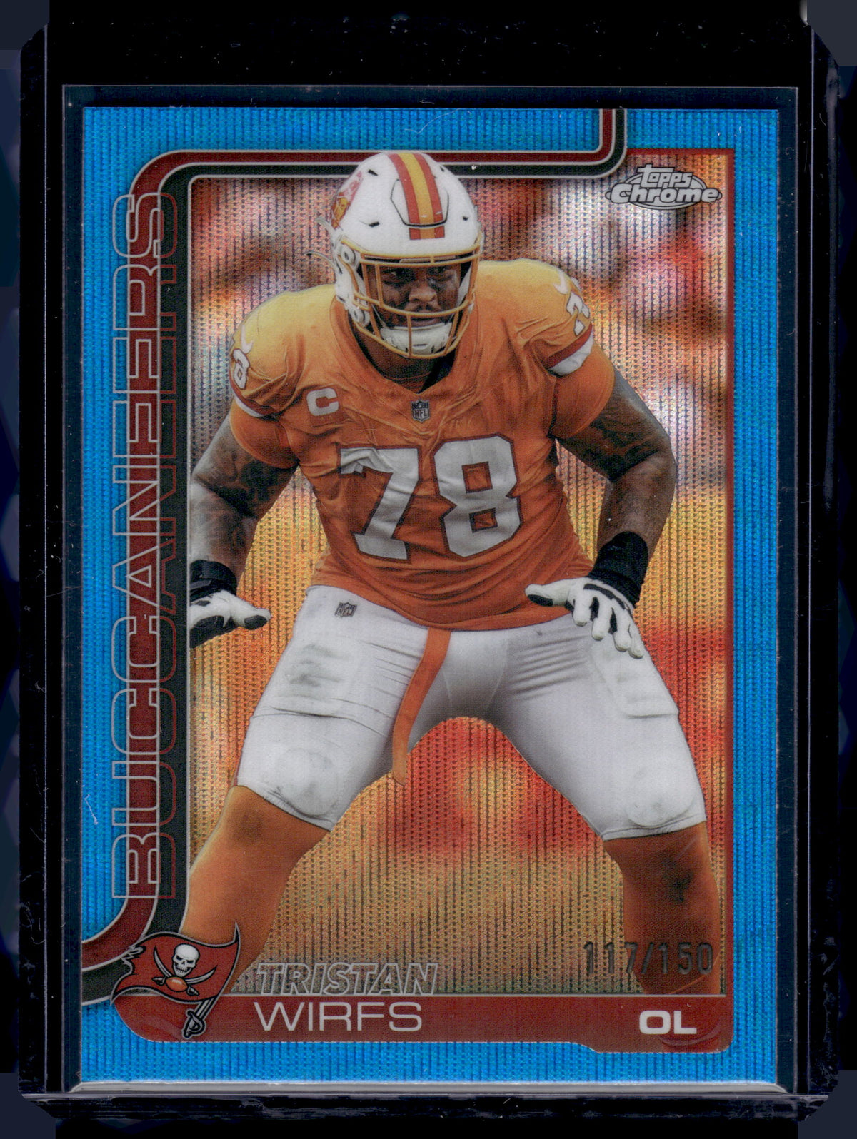 HL-INV 2025 Topps Chrome Tristan Wirfs #287 Blue Wave Refractor /150
