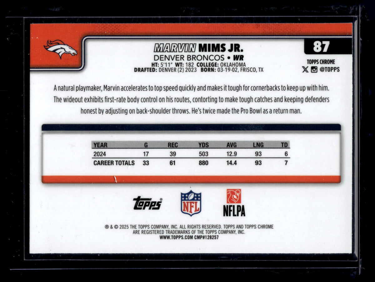 HL-P01 2025 Topps Chrome Marvin Mims Jr. #87 Geometric Refractor