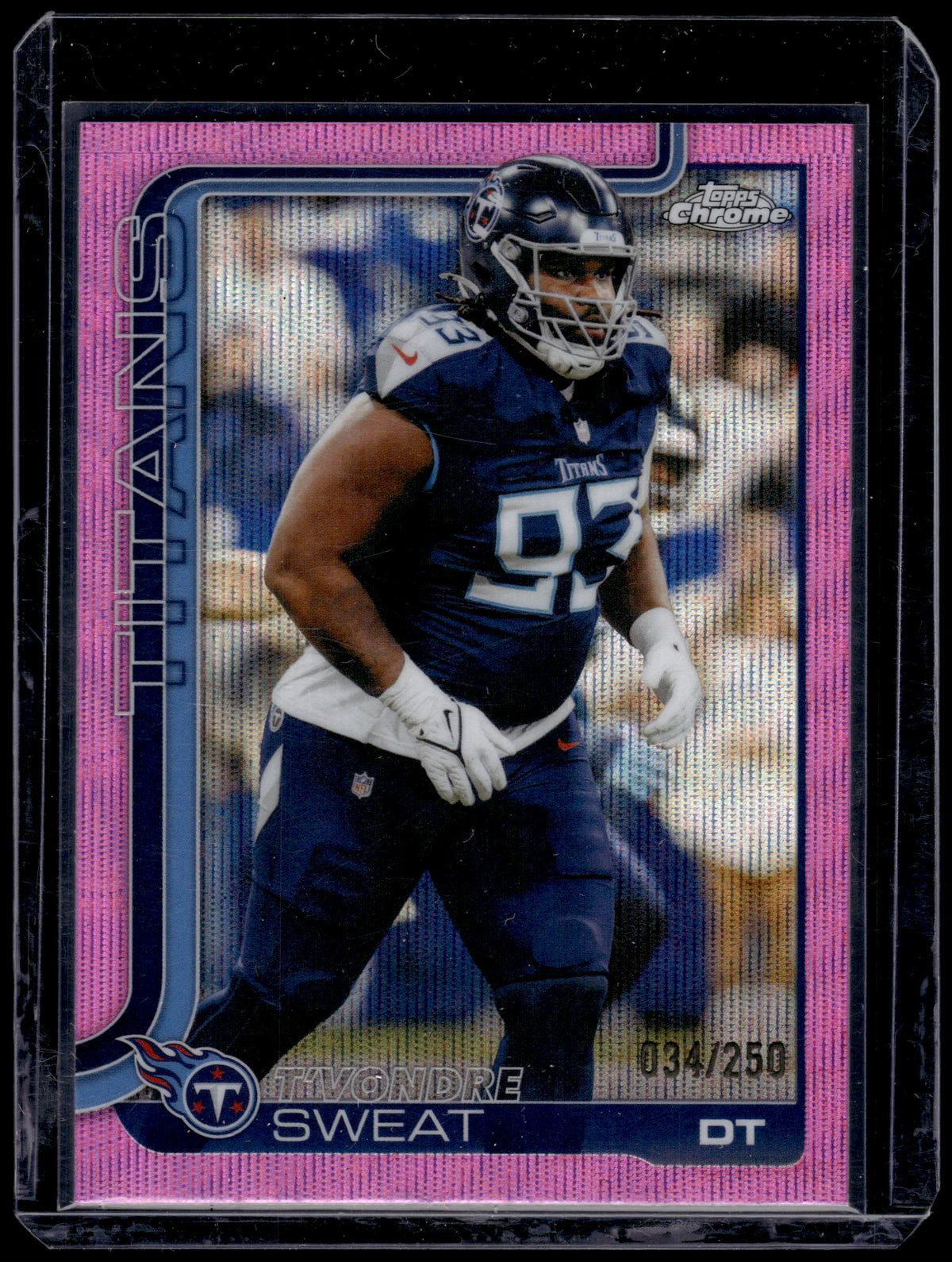 HL-P01 2025 Topps Chrome T'Vondre Sweat #292 Pink Wave Refractor /250