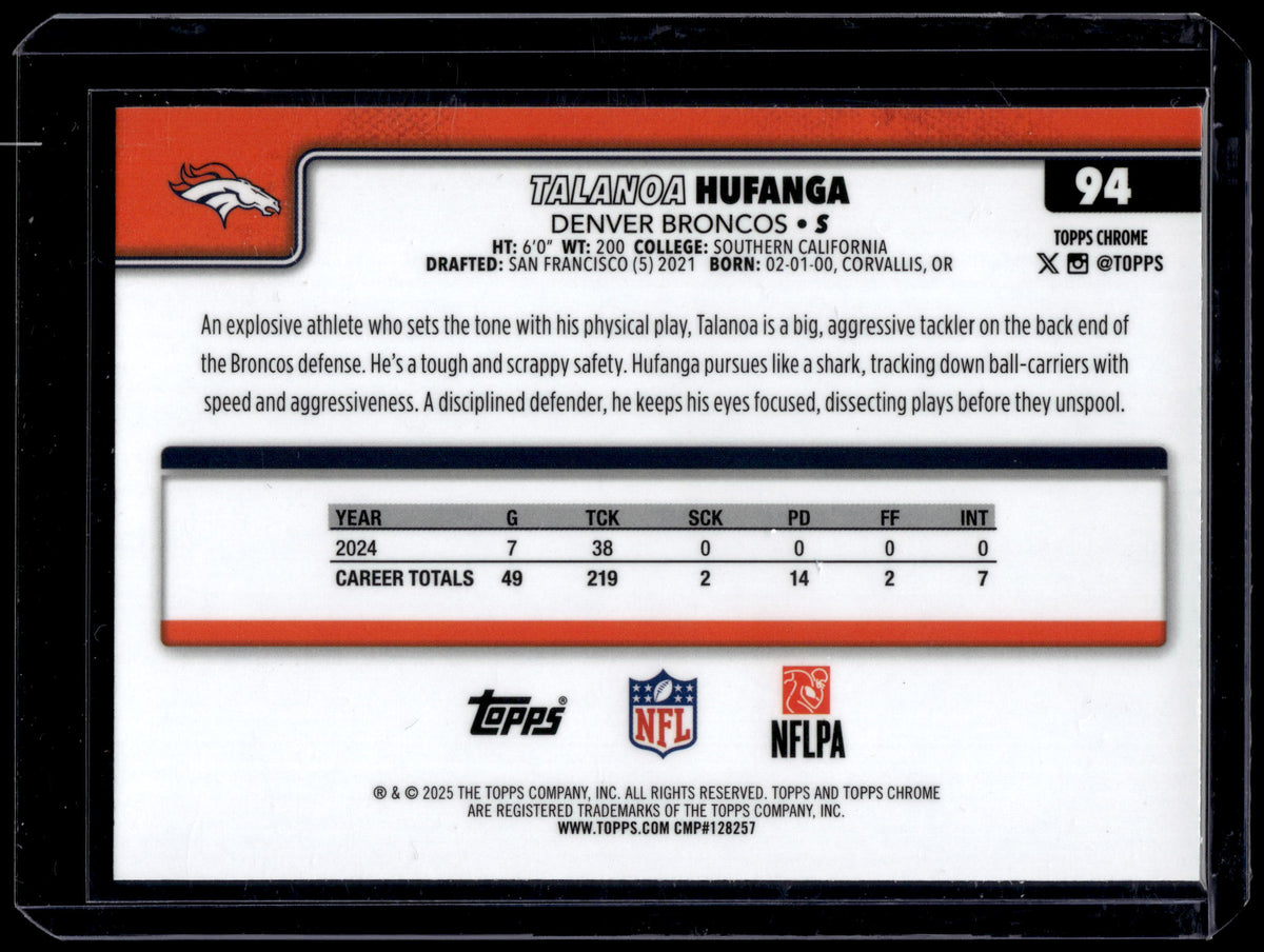 HL-P01 2025 Topps Chrome Talanoa Hufanga #94 Geometric