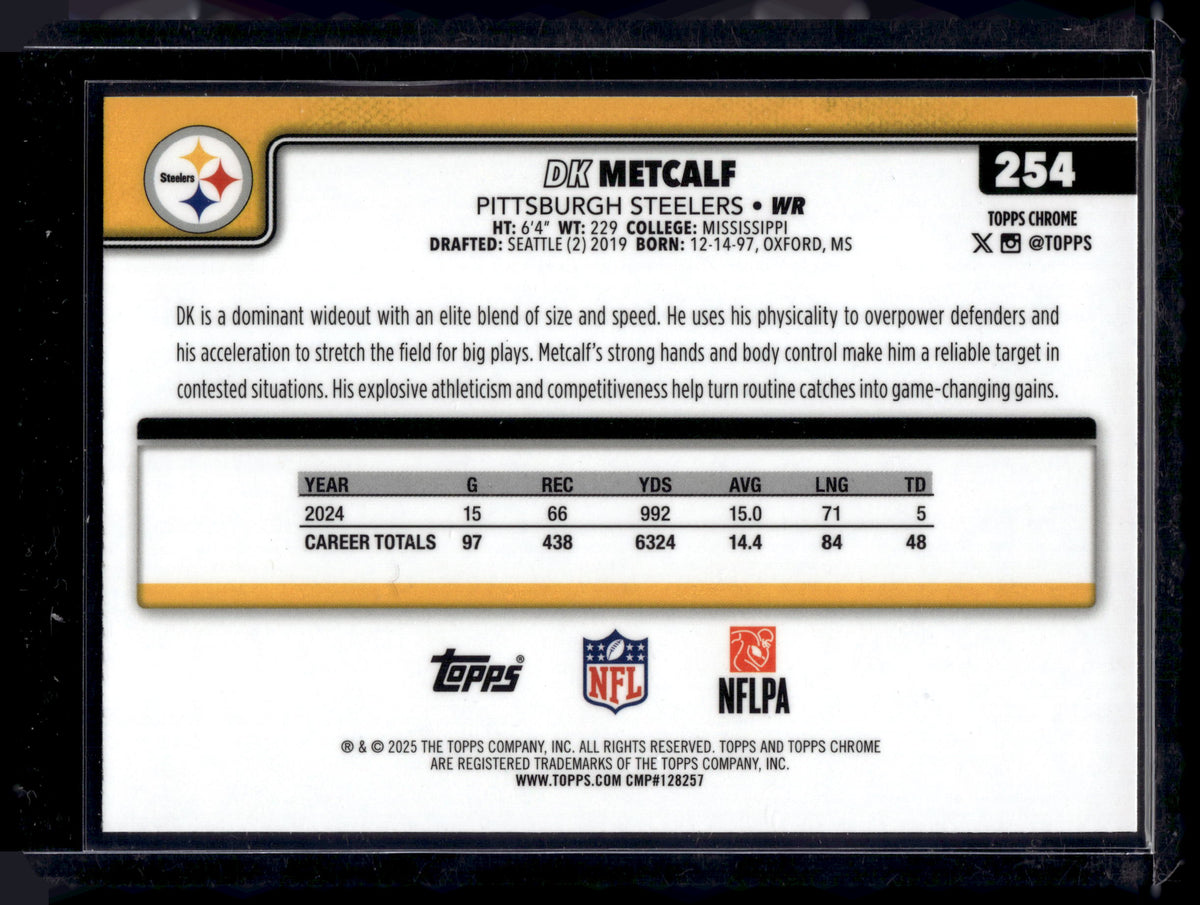 HL-P01 2025 Topps Chrome DK Metcalf #254 Geometric Refractor