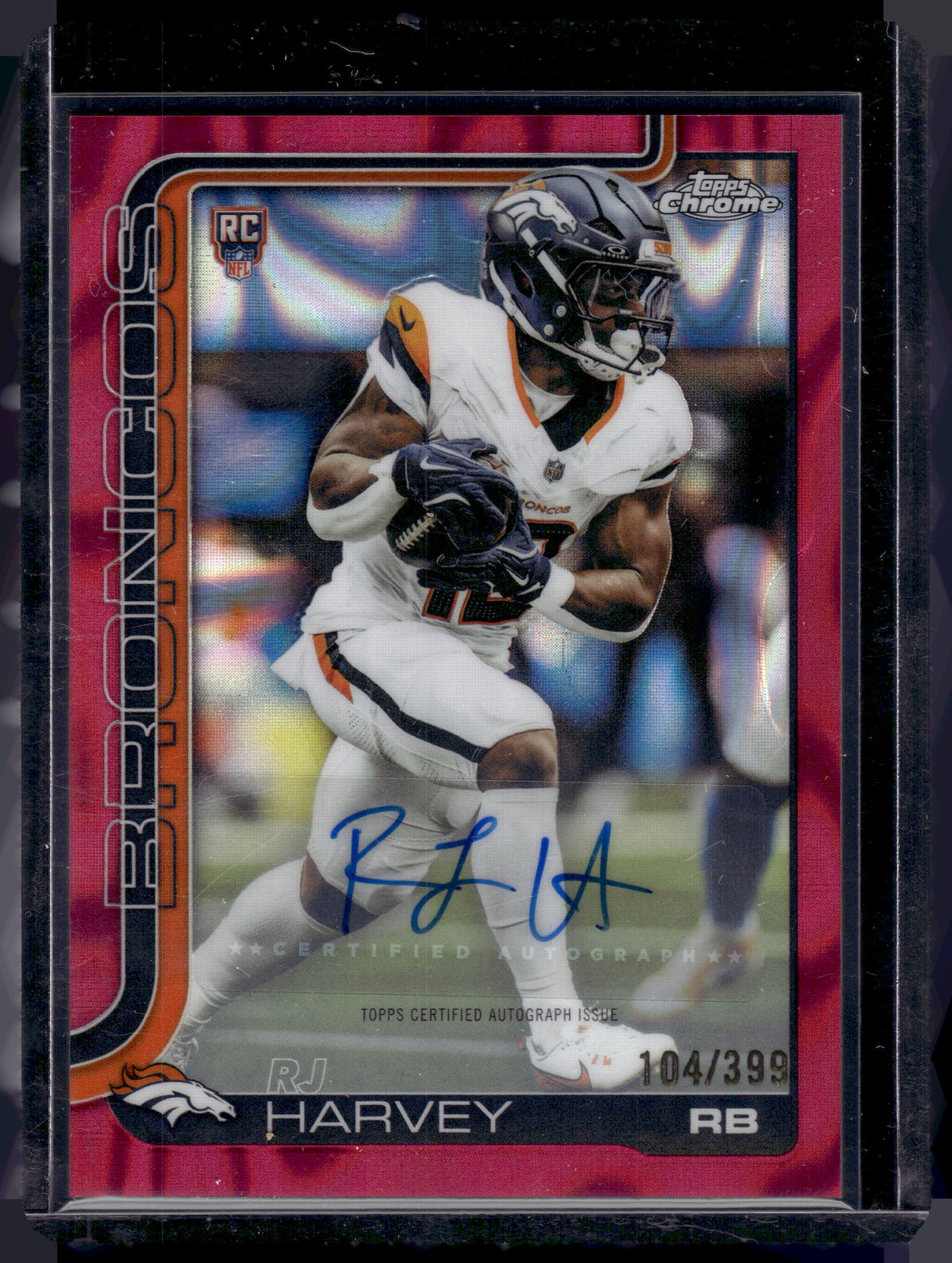 HL-P01 2025 Topps Chrome RJ Harvey #RA-RH Pink Lava /399 RC