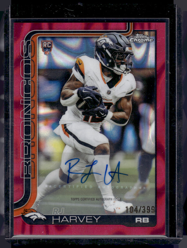 2025 Topps Chrome RJ Harvey #RA-RH Pink Lava /399 RC