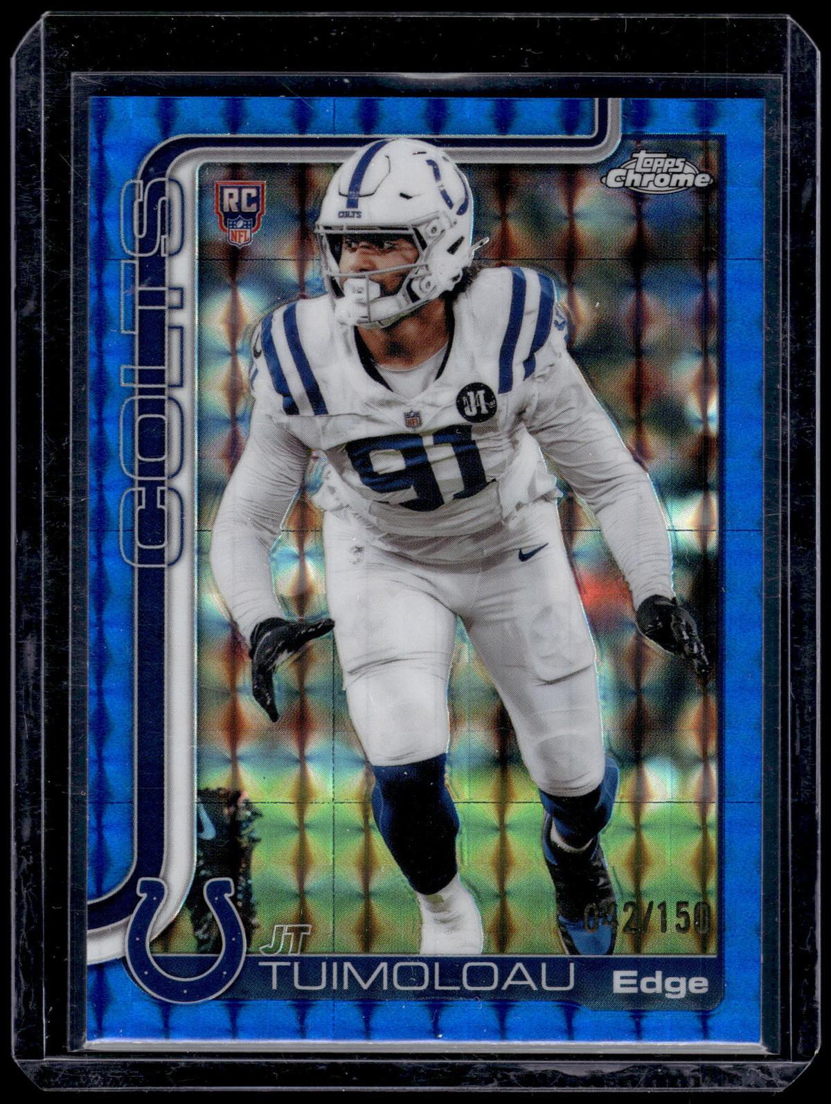 HL-P01 2025 Topps Chrome JT Tuimoloau #356 Blue Geometric Refractor /150 RC