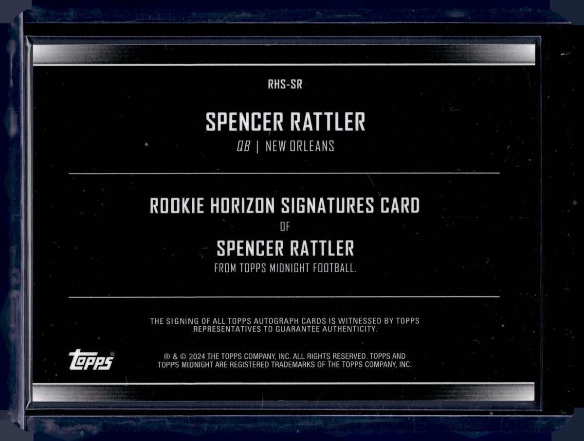 HL-P02 2024 Topps Midnight Rookie Spencer Rattler #RHS-SR Red /99 Auto RC