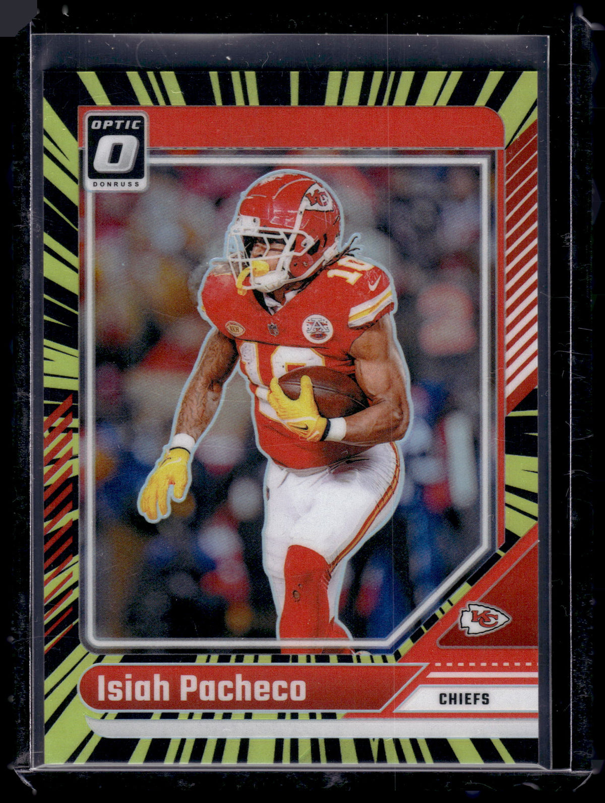 HL-P02 2024 Panini Donruss Optic Prizm Isiah Pacheco #95 Electricity /75