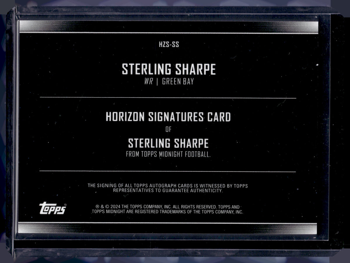 HL-P02 2024 Topps Midnight Horizon Signatures Sterling Sharpe #HZS-SS /99 Auto