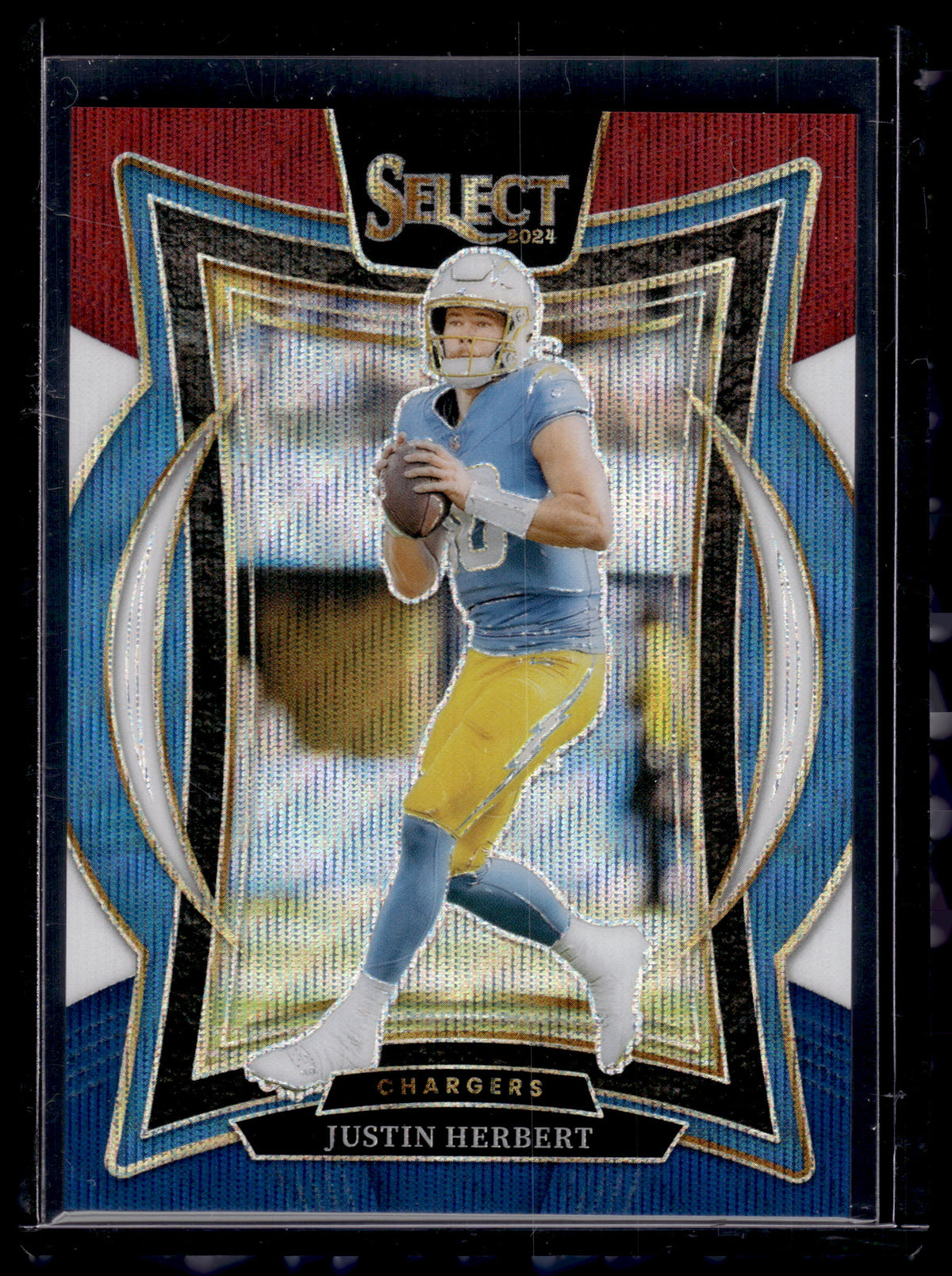 HL-P02 2024 Panini Select Concourse Justin Herbert #41 Tri Color Prizm /299