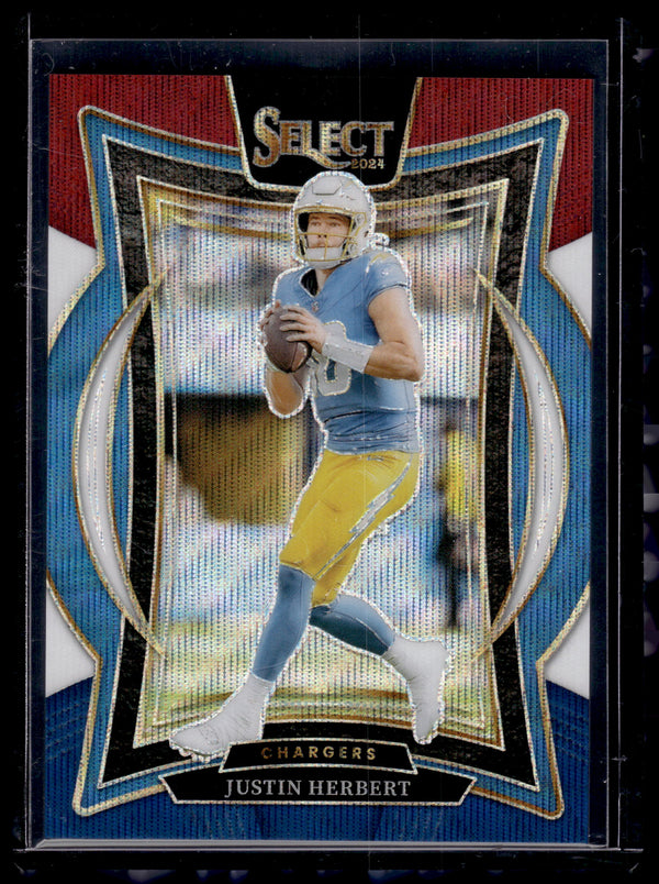 2024 Panini Select Concourse Justin Herbert #41 Tri Color Prizm /299