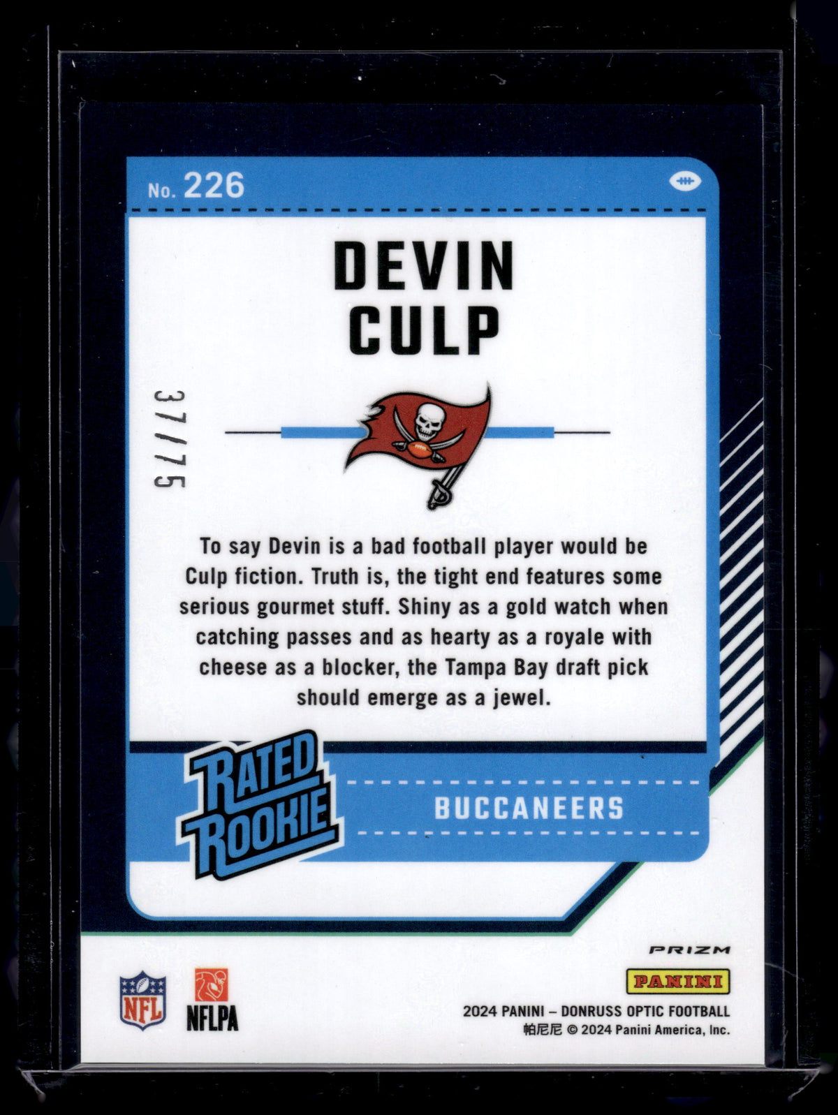HL-P02 2024 Panini Donruss Optic Devin Culp #226 Electricity Prizm /75