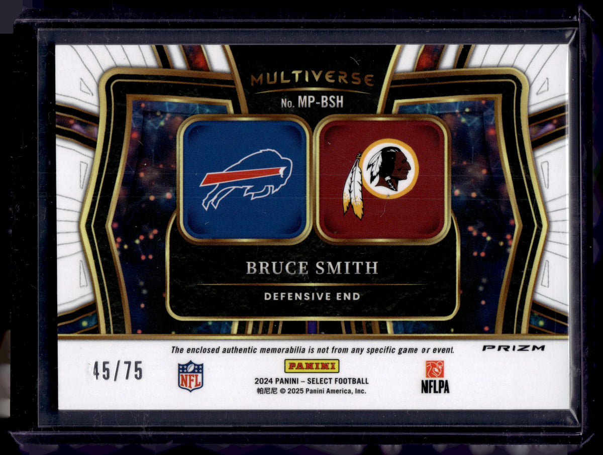 HL-P02 2024 Select Multiverse Bruce Smith White Prizm Dual Patch /75 MP-BSH