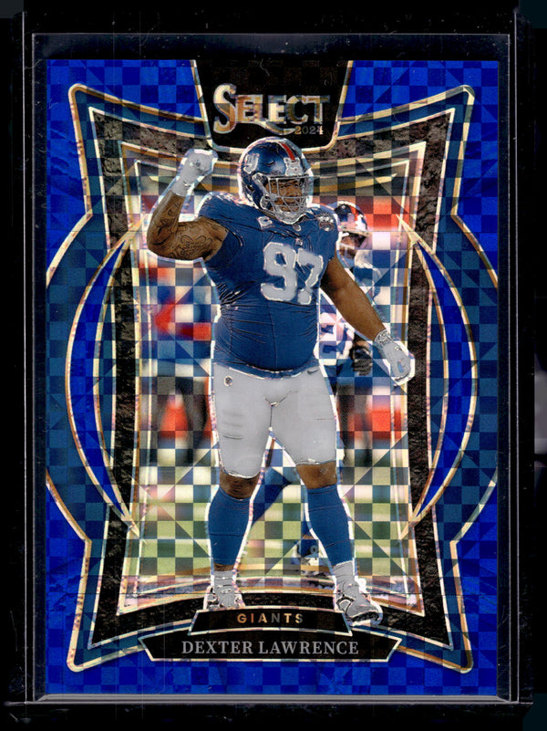 2024 Panini Select Concourse Dexter Lawrence #52 Blue Prizm /249