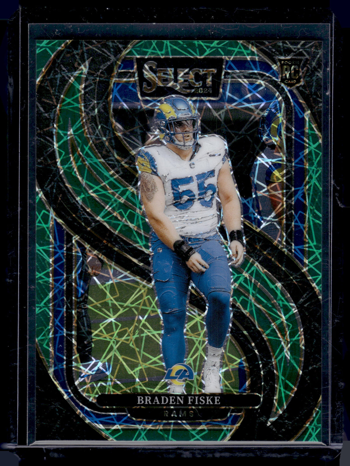 2025 HL-P02 2024 Panini Select Prizm Braden Fiske #171 Green Laser /5