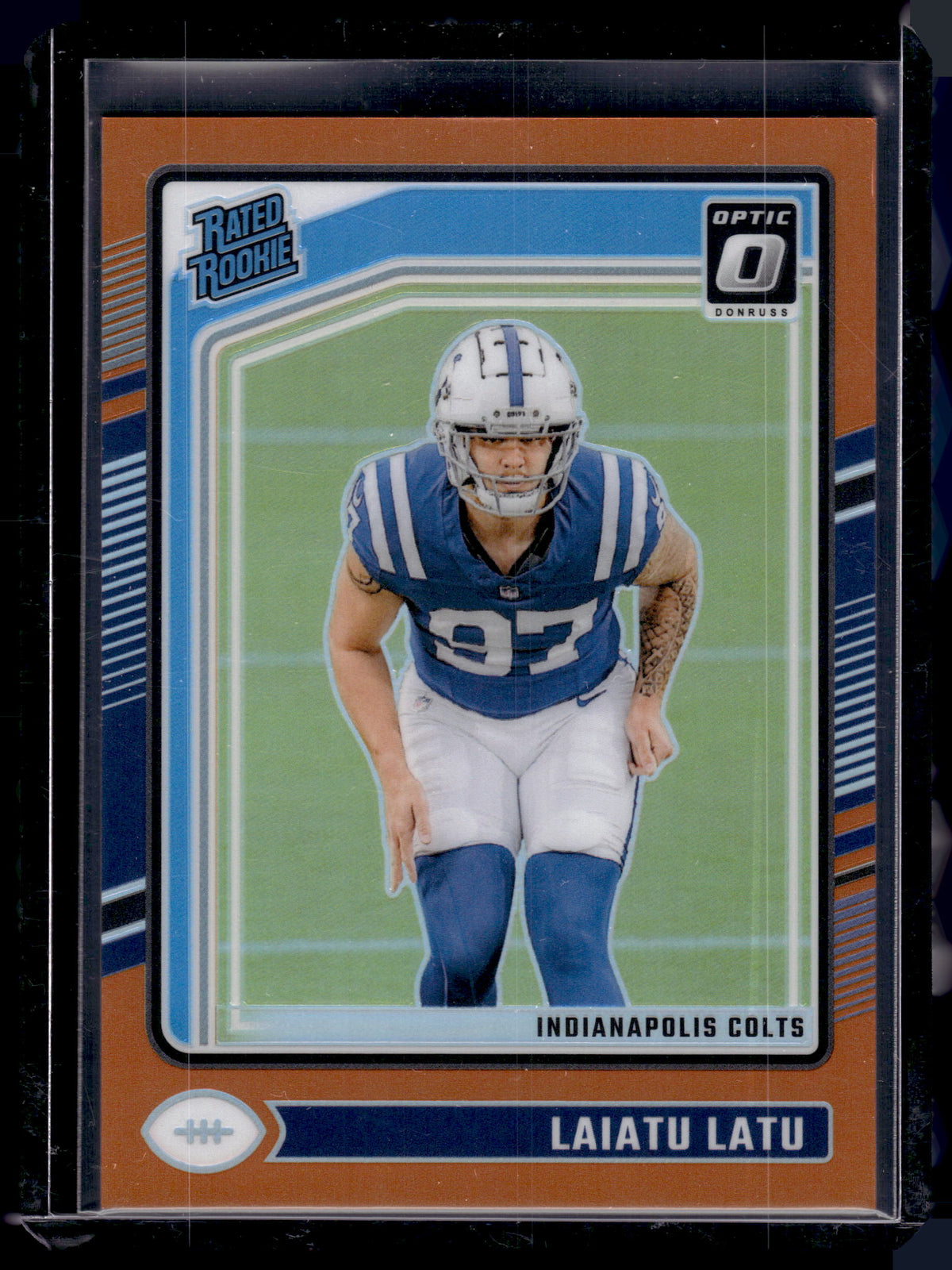 2024 2023 Panini Donruss Optic Prizm Laiatu Latu #267 Orange /249 Rated Rookie