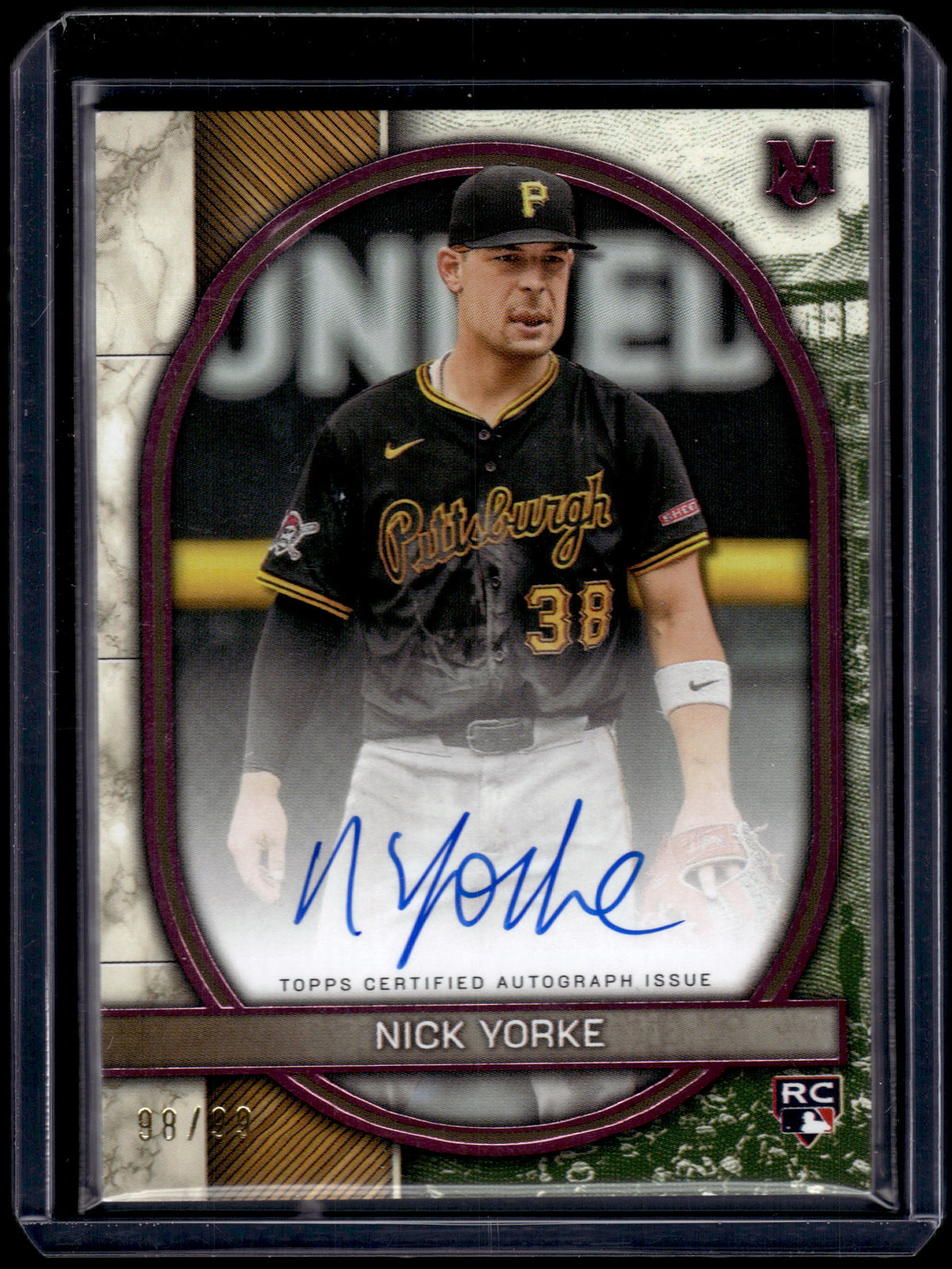 HL-P01 2025 Topps Museum Collection Nick Yorke #AA-NY Purple /99 Auto RC