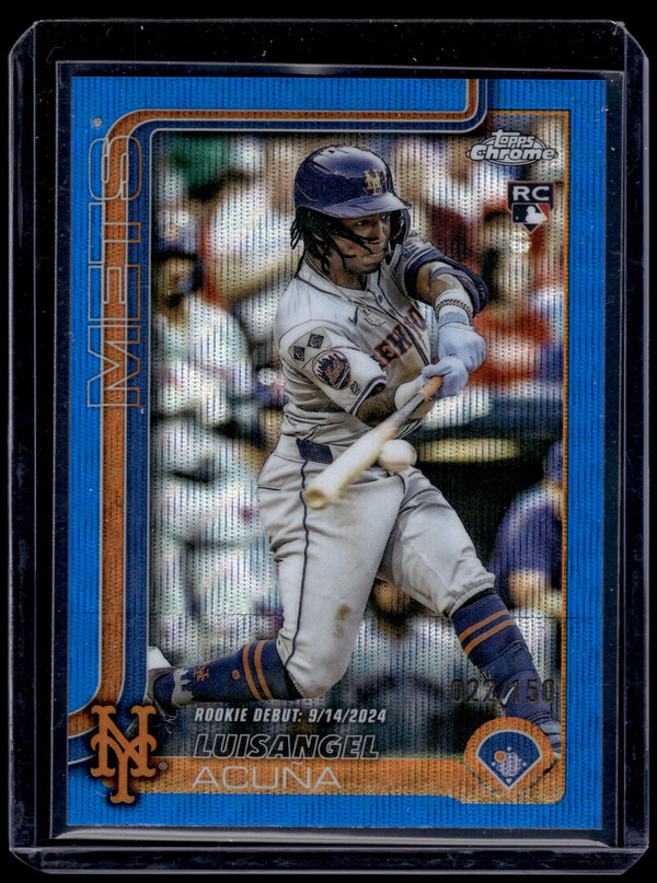 2025 Topps Chrome Luisangel Acuña #USC53 Blue Wave Refractor /150 RC