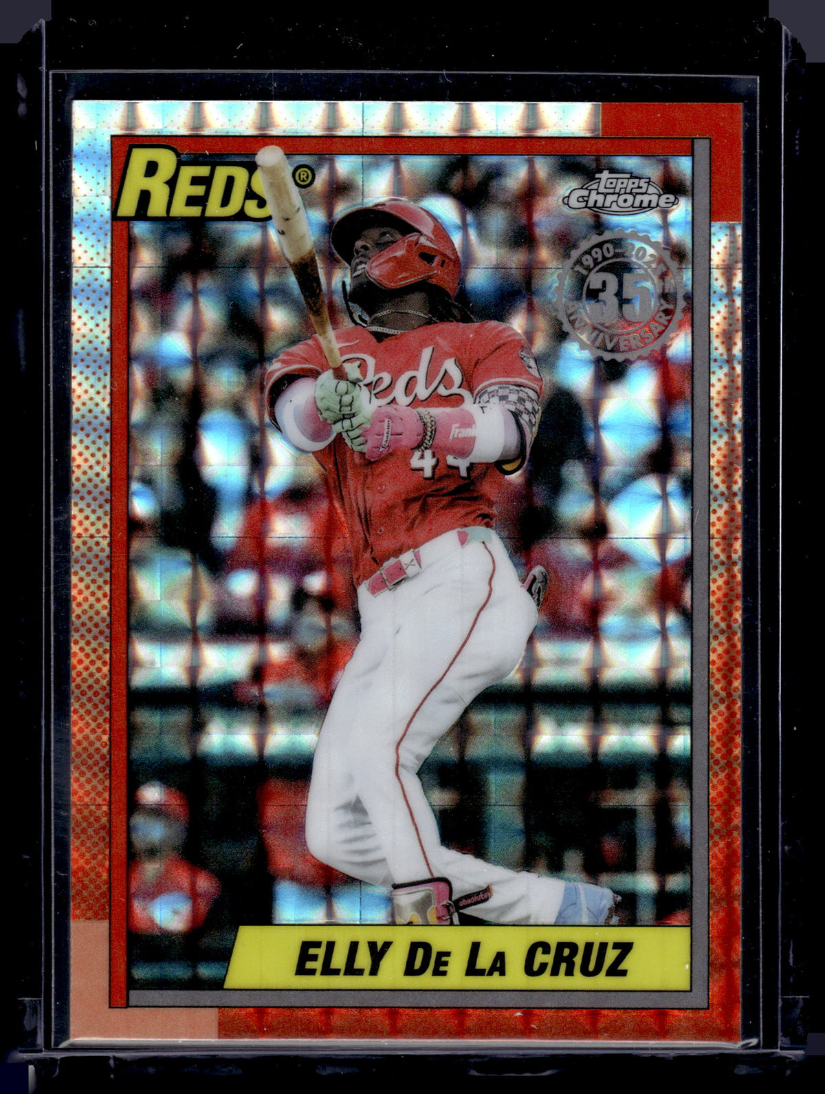 HL-P01 2025 Topps Chrome 1990 Baseball Elly De La Cruz #90CU-3 Orange Geometric