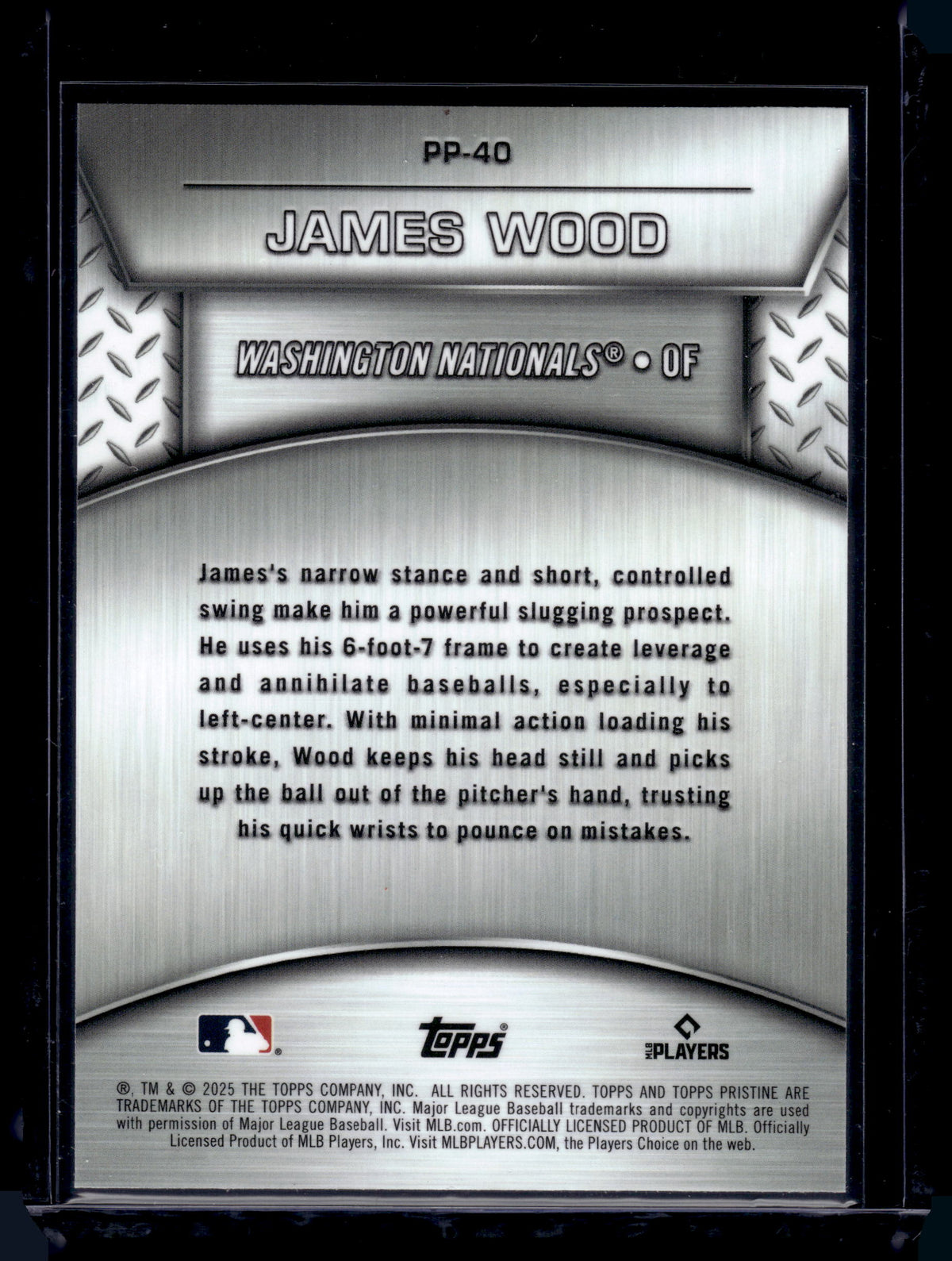 HL-P01 2025 Topps Pristine Plated and Polished James Wood #PP-40 Refractor RC