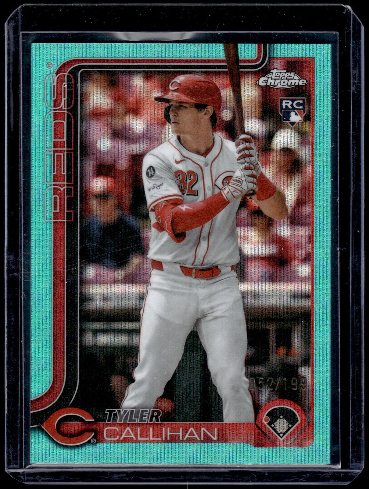 HL-P01 2025 Topps Chrome Update Series Tyler Callihan #USC156 Aqua Wave /199 RC