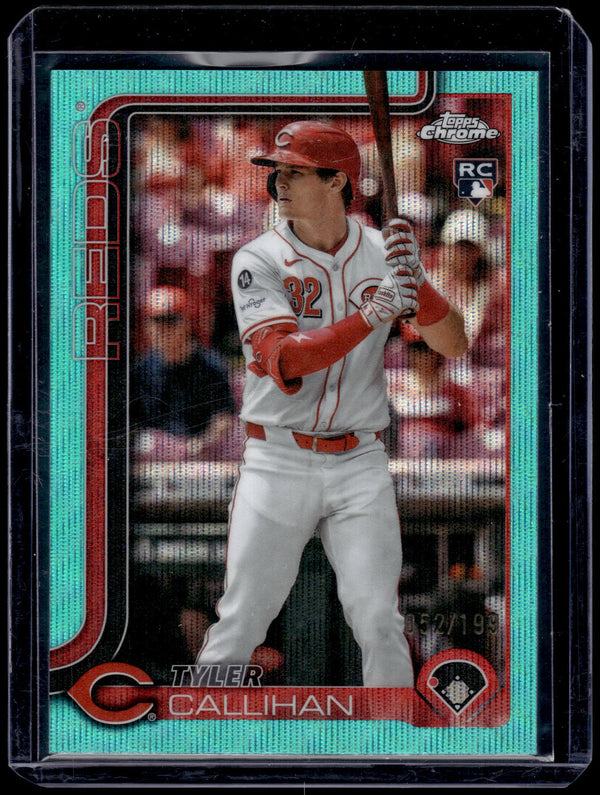 2025 Topps Chrome Update Series Tyler Callihan #USC156 Aqua Wave /199 RC