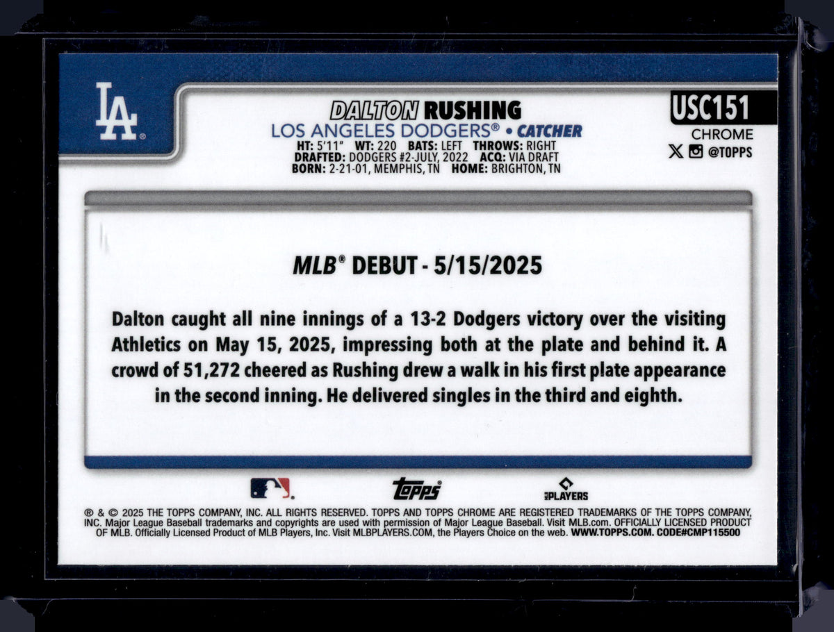 2025 Topps Chrome Dalton Rushing #USC151 Geometric Refractor RC