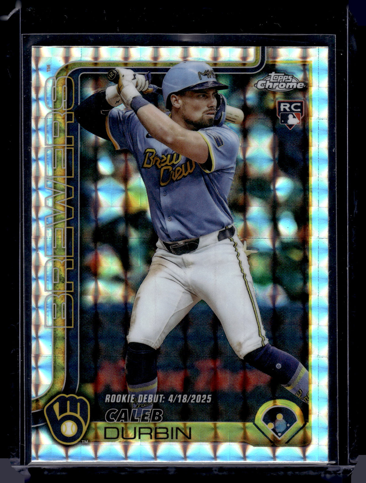 HL-P01 2025 Topps Chrome Caleb Durbin #USC112 Geometric Refractor RC