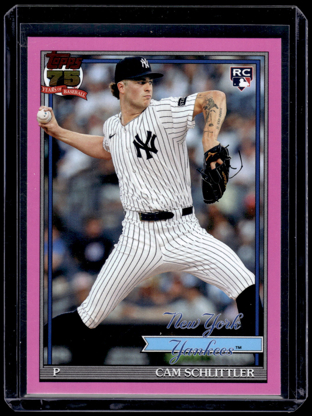 HL-P01 2026 Topps Heritage Cam Schlittler #T91-86 Pink RC