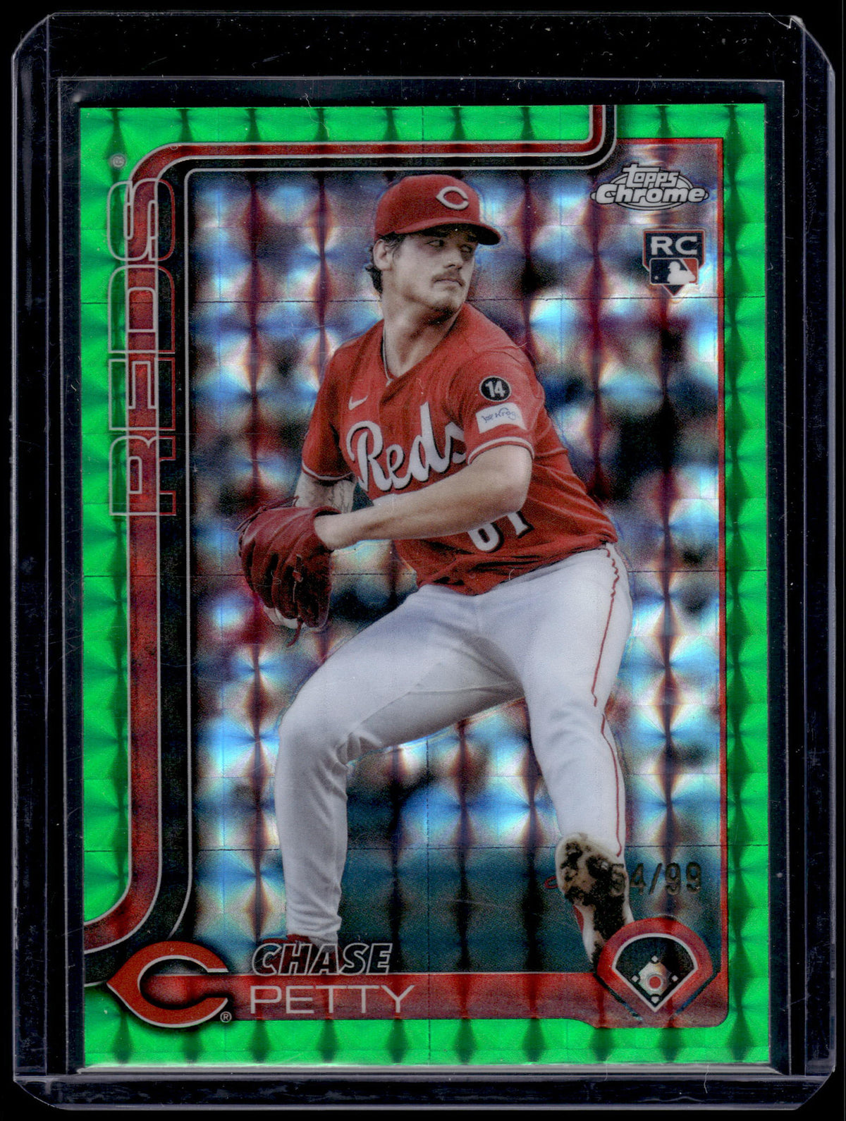 HL-P01 2025 Topps Chrome Update Chase Petty #USC97 Green Geometric /99 RC