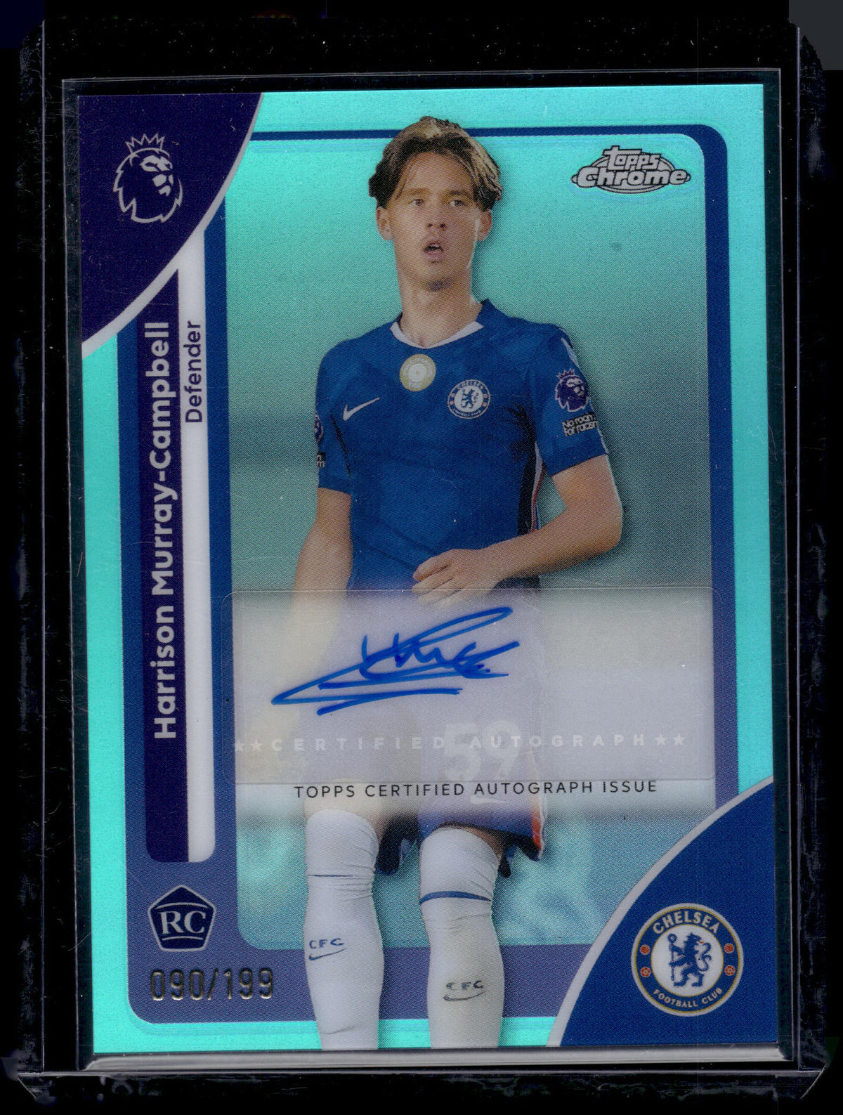 HL-P01 2026 Topps Chrome PL Harrison Murray-Campbell Aqua Ref Auto /199