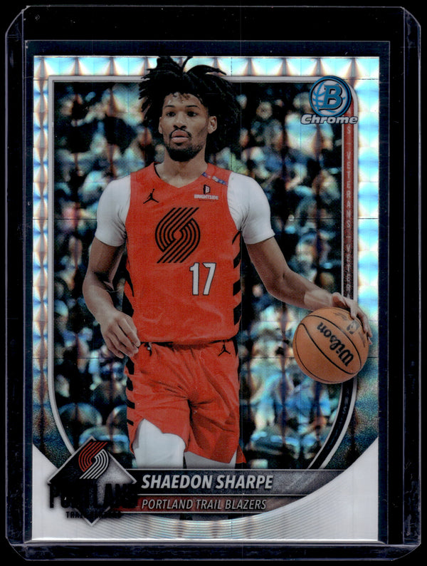 2025 Topps Bowman Chrome Shaedon Sharpe #BCV-110 Geometric Refractor