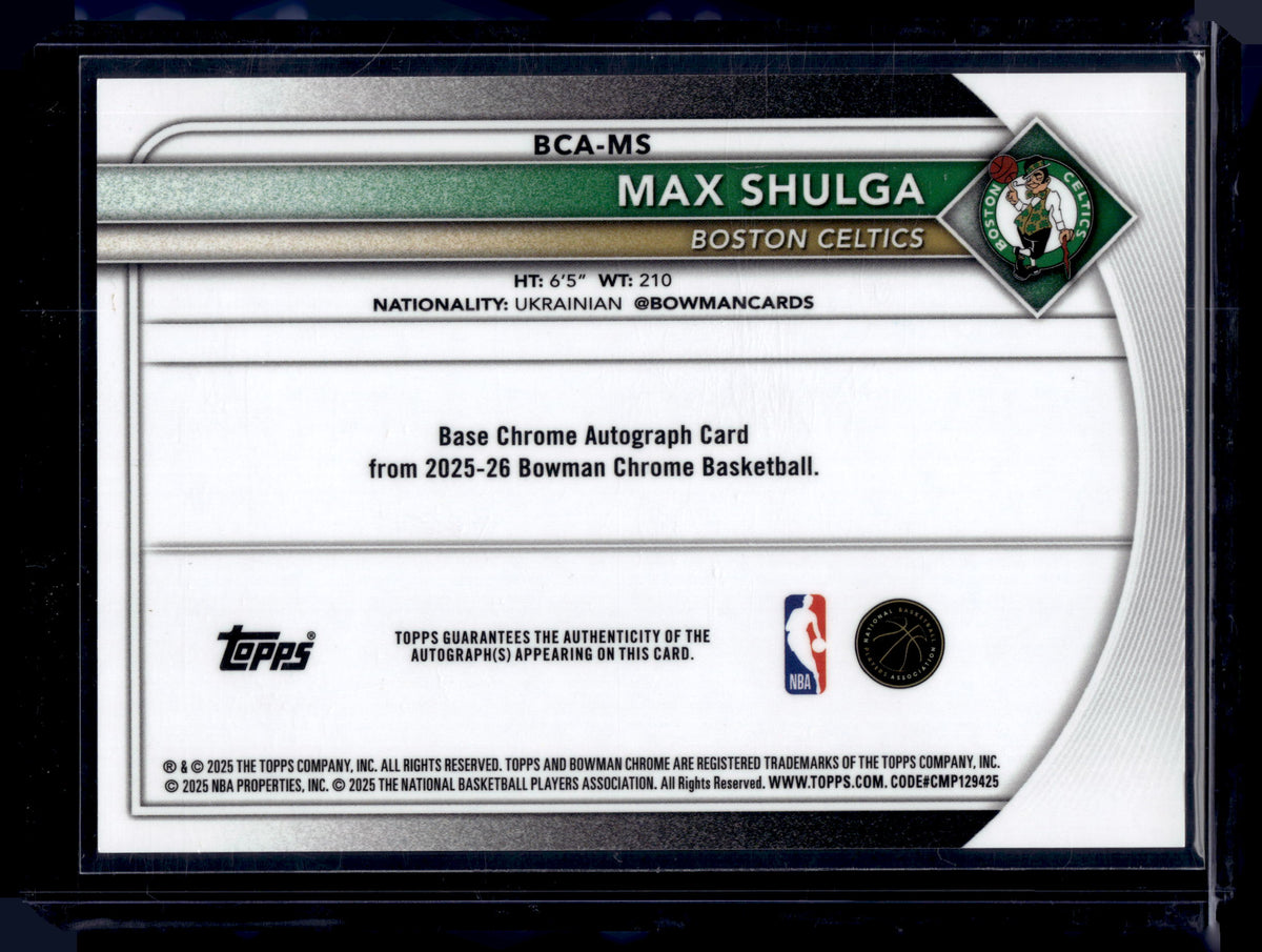 HL-P01 2025 Bowman Chrome Max Shulga #BCA-MS Geometric Refractor Auto RC