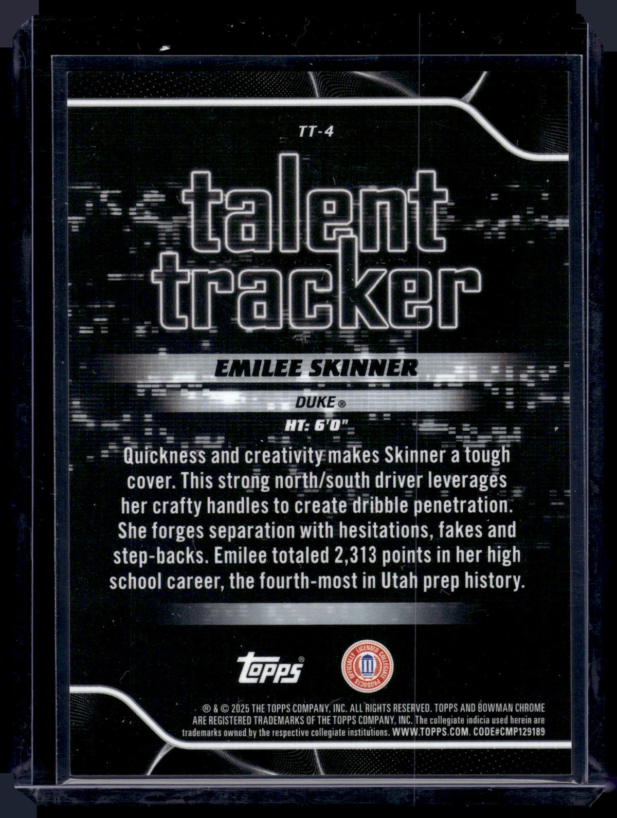 HL-P01 2025 Bowman Chrome Talent Tracker Emilee Skinner #TT-4 Geometric