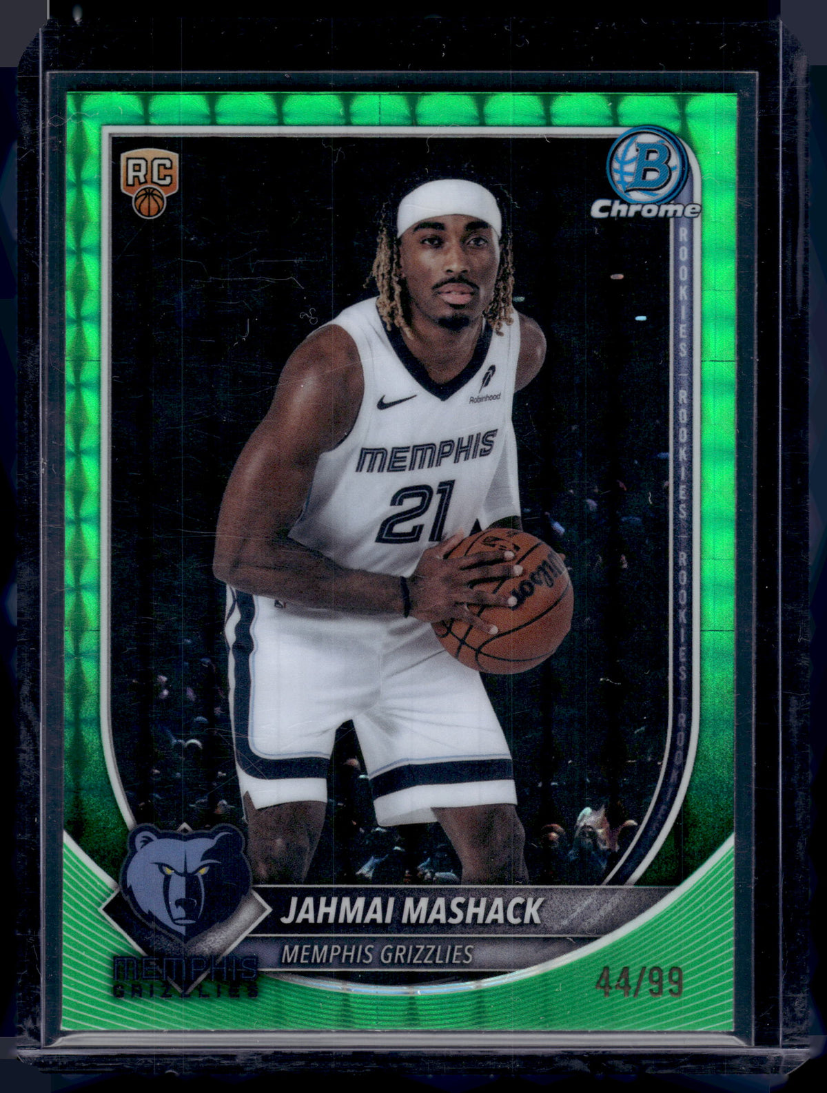 HL-P01 2025 Topps Bowman Chrome Jahmai Mashack #BCV-54 Green Geometric /99 RC