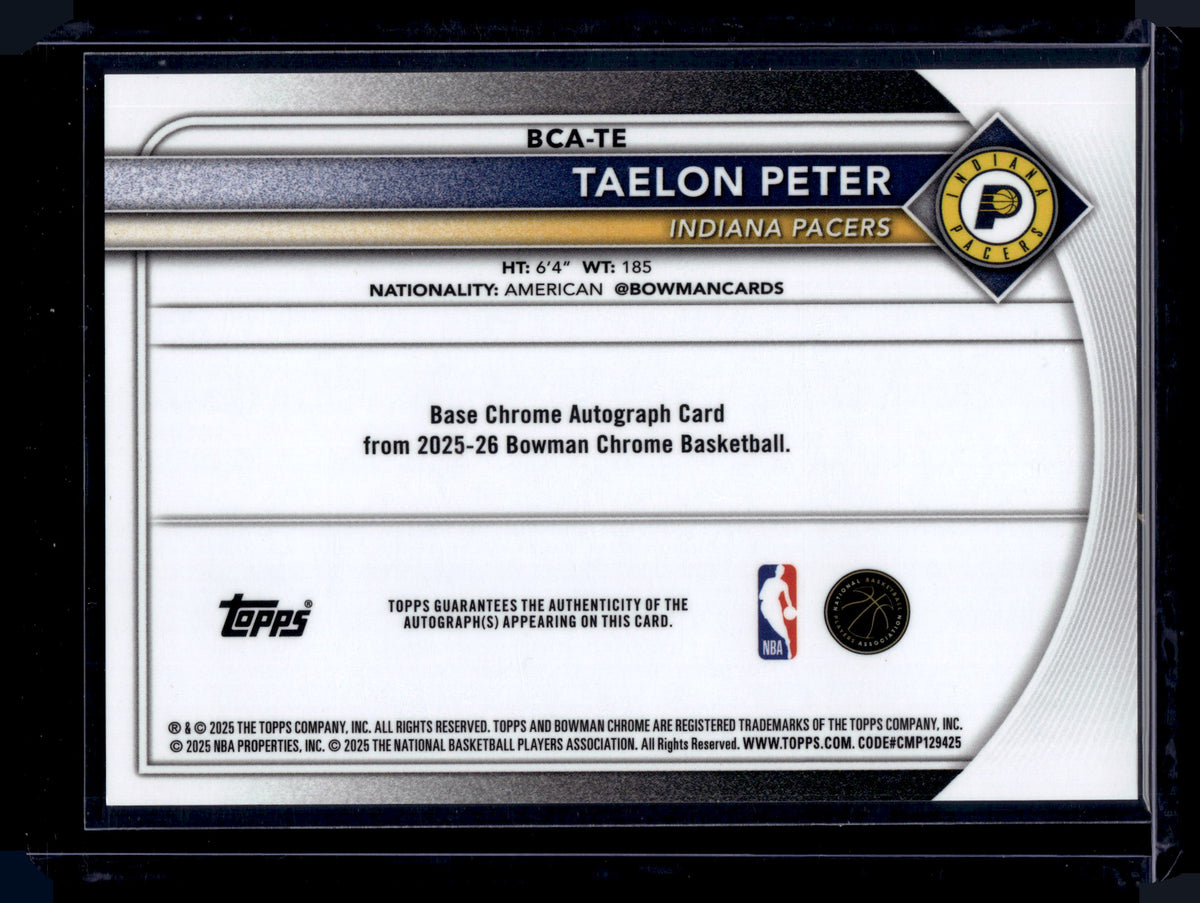 HL-P01 2025 Bowman Chrome Taelon Peter #BCA-TE Geometric RC
